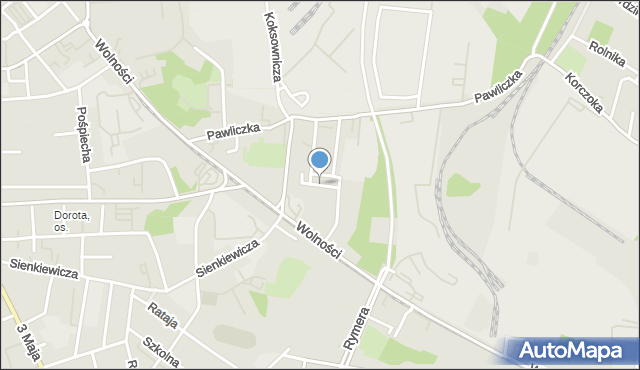 Zabrze, Krawczyka Klemensa, mapa Zabrza