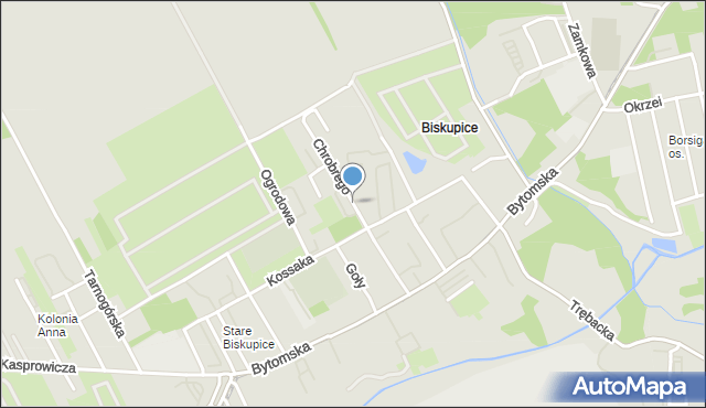 Zabrze, Króla Bolesława Chrobrego, mapa Zabrza
