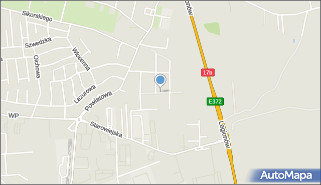Zamość, Króla Władysława Jagiełły, mapa Zamościa