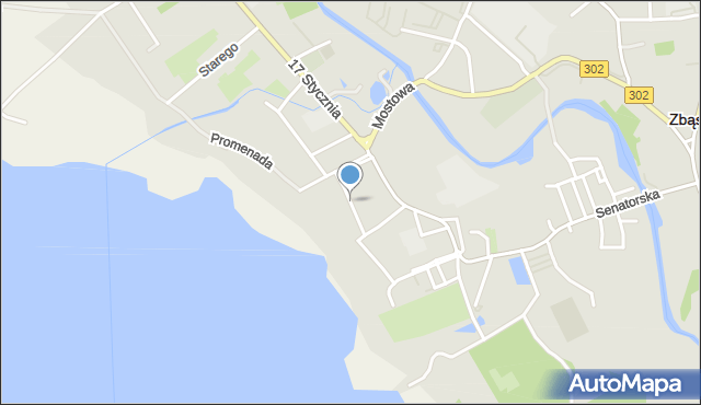 Zbąszyń, Krótka, mapa Zbąszyń