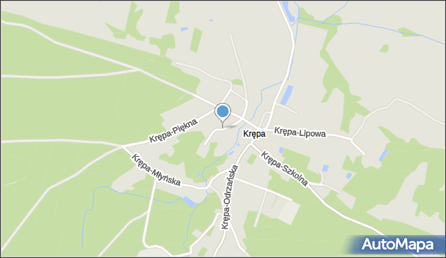 Zielona Góra, Krępa-Leśna, mapa Zielona Góra