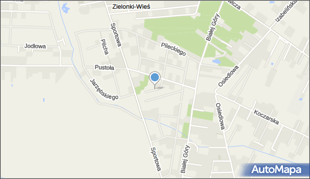 Zielonki-Wieś, Krzyczkowskiego-Szymona Józefa, płk., mapa Zielonki-Wieś