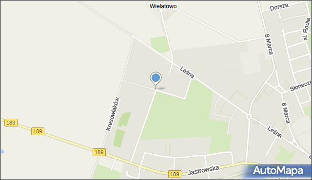 Złotów, Kresowiaków, mapa Złotów