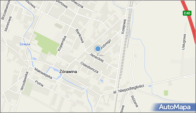 Żórawina, Króla Władysława Jagiełły, mapa Żórawina