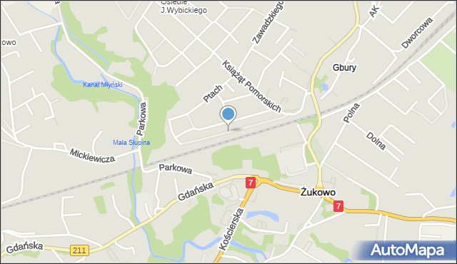Żukowo powiat kartuski, Króla Bolesława Chrobrego, mapa Żukowo powiat kartuski