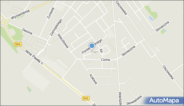 Żuromin, Króla Bolesława Chrobrego, mapa Żuromin