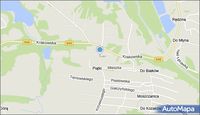 Żywiec, Króla Kazimierza Wielkiego, mapa Żywiec