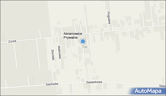 Abramowice Prywatne, Księżycowa, mapa Abramowice Prywatne