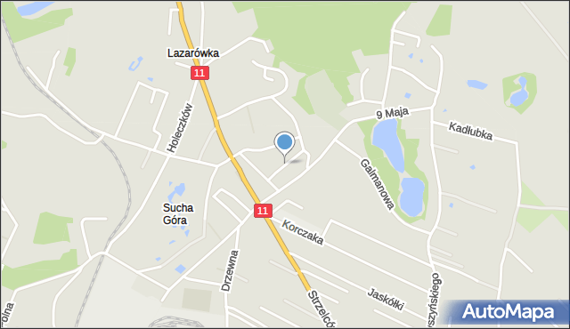 Bytom, Księcia Józefa Poniatowskiego, mapa Bytomia