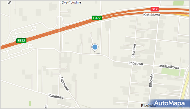 Dys, Księżycowa, mapa Dys