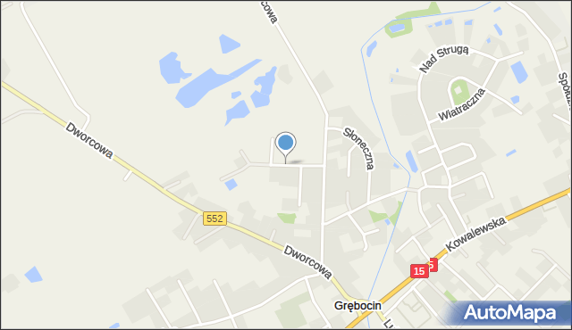 Grębocin gmina Lubicz, Księżycowa, mapa Grębocin gmina Lubicz