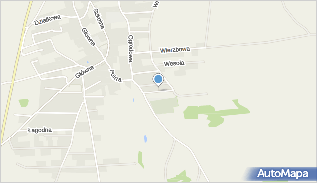 Jaczów, Księżycowa, mapa Jaczów