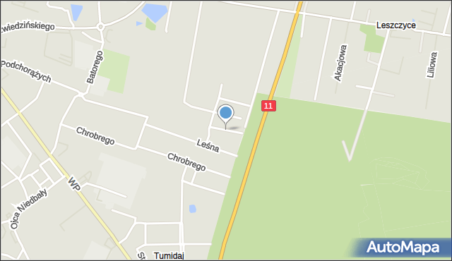 Jarocin, Księcia Józefa Poniatowskiego, mapa Jarocin