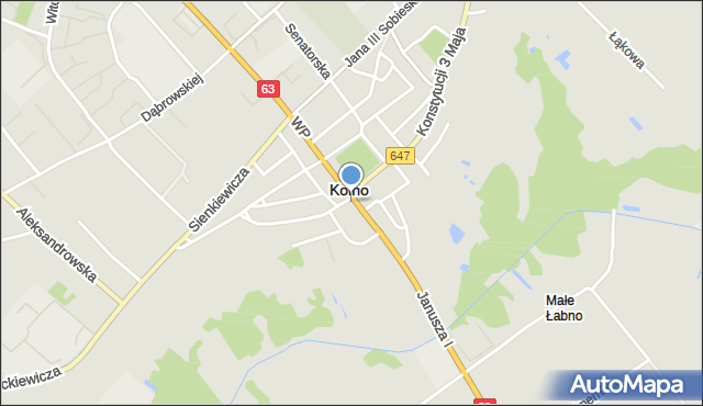 Kolno, Księcia Janusza I, mapa Kolno