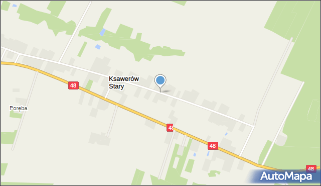 Ksawerów Stary, Ksawerów Stary, mapa Ksawerów Stary