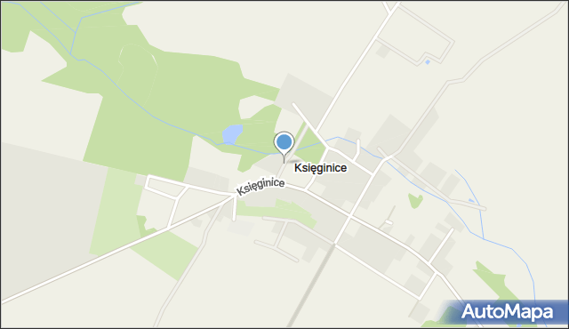 Księginice gmina Lubin, Księginice, mapa Księginice gmina Lubin