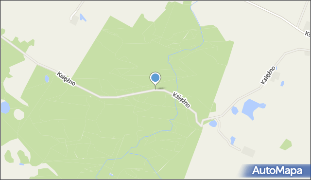 Księżno gmina Bisztynek, Księżno, mapa Księżno gmina Bisztynek