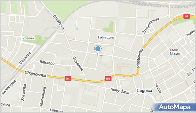 Legnica, Książęca, mapa Legnicy