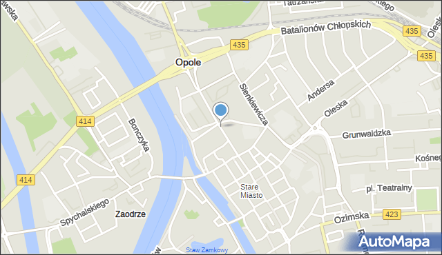 Opole, Książąt Opolskich, mapa Opola