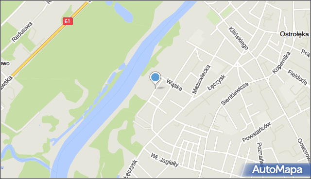Ostrołęka, Księcia Siemowita III, mapa Ostrołęka