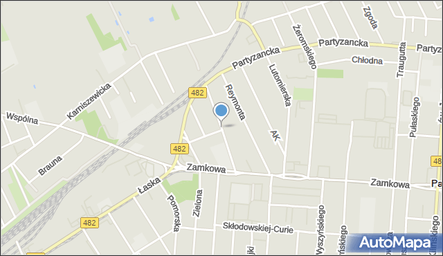 Pabianice, Księcia Józefa Poniatowskiego, mapa Pabianic