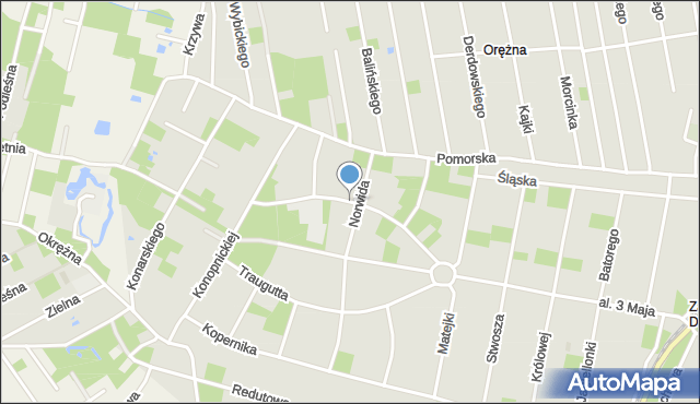 Piaseczno, Księcia Józefa, mapa Piaseczno