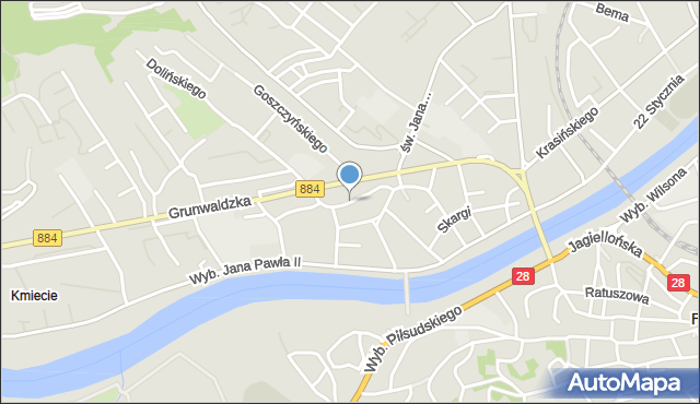Przemyśl, Księcia Józefa Poniatowskiego, mapa Przemyśla
