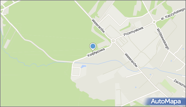 Radzymin powiat wołomiński, Księżycowa, mapa Radzymin powiat wołomiński
