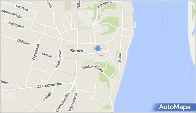 Serock powiat legionowski, Księcia Józefa Poniatowskiego, mapa Serock powiat legionowski