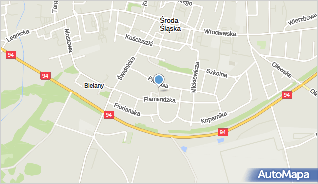Środa Śląska, Księżnej Jadwigi, mapa Środa Śląska