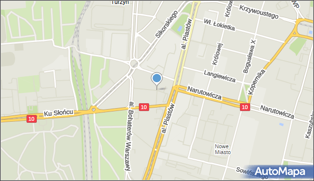 Szczecin, Księcia Witolda, mapa Szczecina