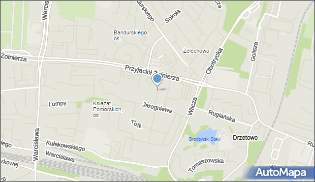 Szczecin, Księcia Eryka II, mapa Szczecina
