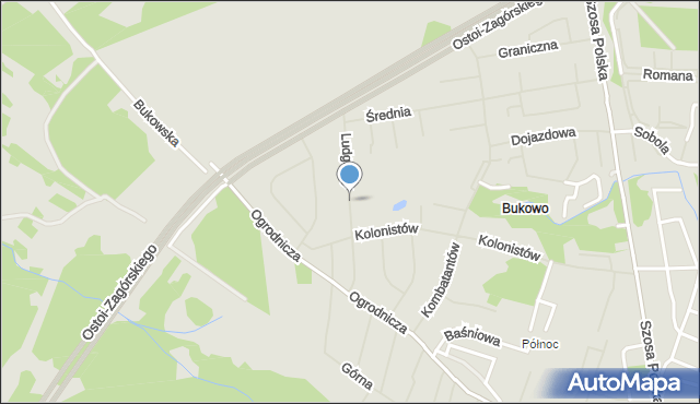 Szczecin, Księżnej Ludgardy, mapa Szczecina