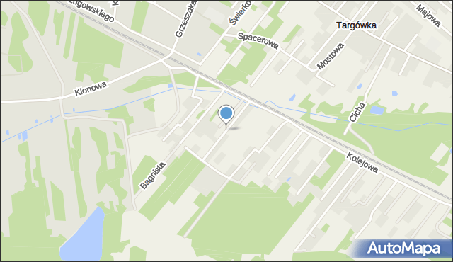 Targówka gmina Mińsk Mazowiecki, Księżycowa, mapa Targówka gmina Mińsk Mazowiecki