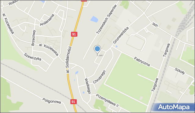 Tczew, Księżniczki Dobrawy, mapa Tczew