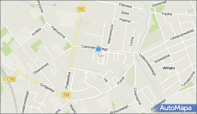 Warka, Księcia Ziemowita, mapa Warka