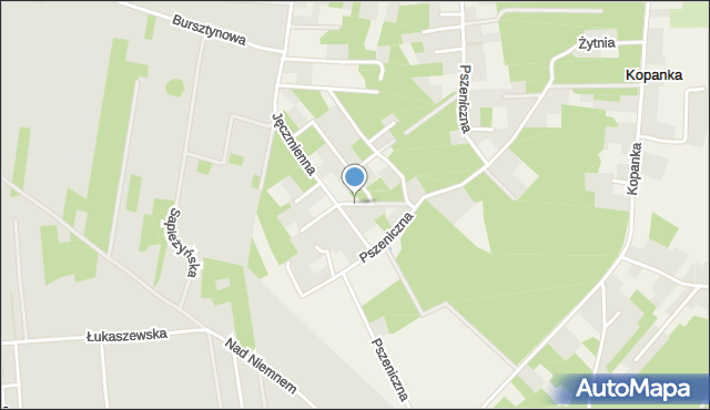 Wódka gmina Nowosolna, Księżycowa, mapa Wódka gmina Nowosolna