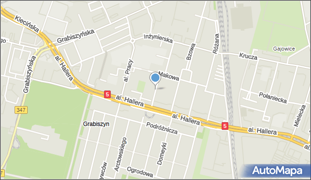 Wrocław, Księgowa, mapa Wrocławia