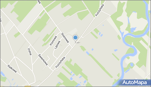 Ciechanowiec, Kuczyńska, mapa Ciechanowiec