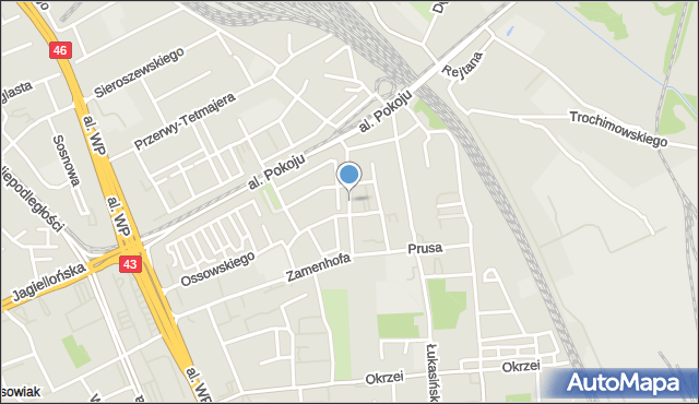 Częstochowa, Kuncewiczowej Marii, mapa Częstochowy