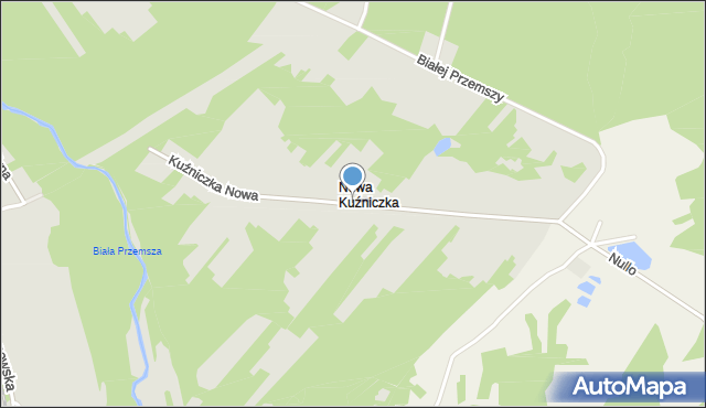 Dąbrowa Górnicza, Kuźniczka Nowa, mapa Dąbrowa Górnicza