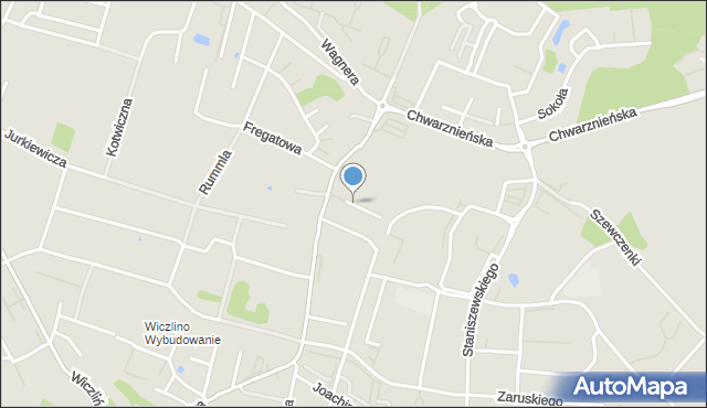 Gdynia, Kubackiego Franciszka, mapa Gdyni