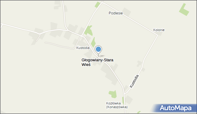 Głogowiany-Stara Wieś, Kustodia, mapa Głogowiany-Stara Wieś