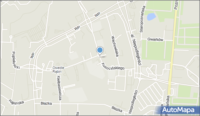 Inowrocław, Kusocińskiego Janusza, mapa Inowrocławia