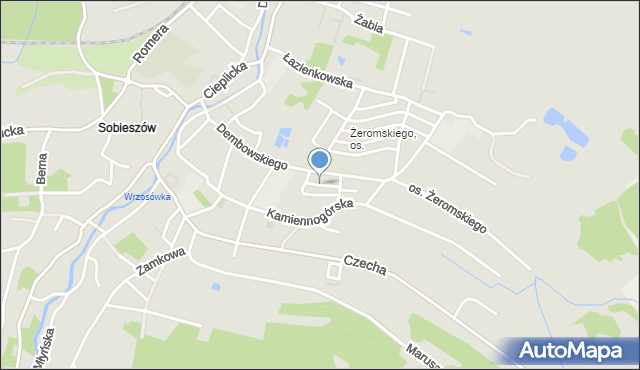 Jelenia Góra, Kusocińskiego Janusza, mapa Jelenia Góra