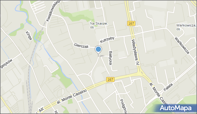 Koszalin, Kutrzeby Tadeusza, gen., mapa Koszalina