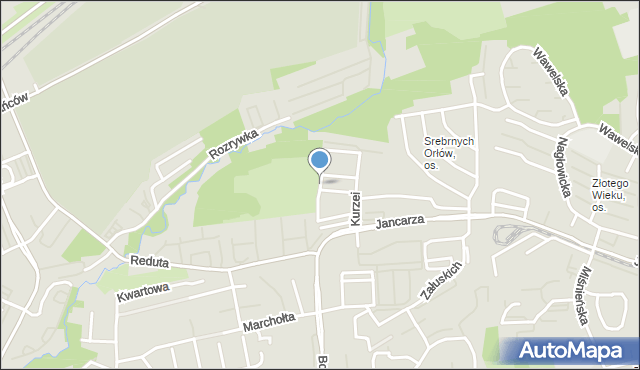 Kraków, Kuczkowskiego Mikołaja, ks., mapa Krakowa