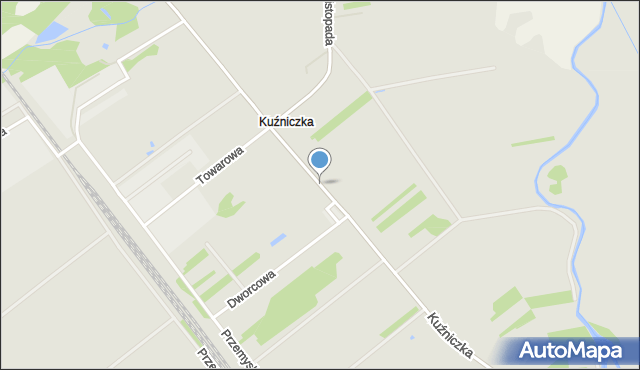 Krzepice powiat kłobucki, Kuźniczka, mapa Krzepice powiat kłobucki