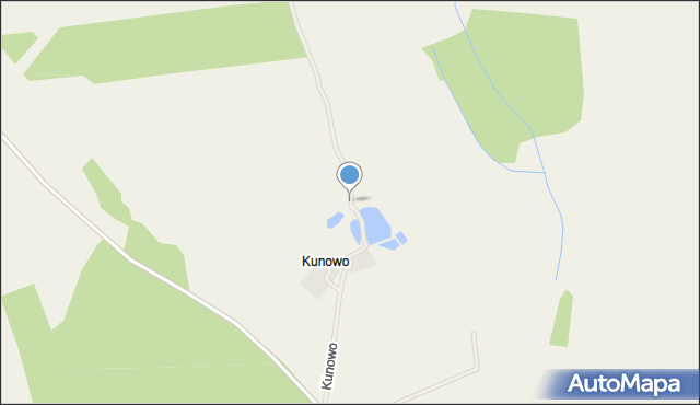 Kunowo gmina Świdwin, Kunowo, mapa Kunowo gmina Świdwin