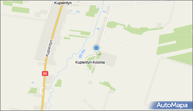 Kupientyn-Kolonia, Kupientyn-Kolonia, mapa Kupientyn-Kolonia